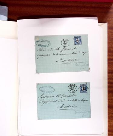 1813-1890, Sélection de lettres sur pages dont collection