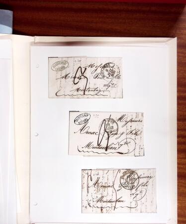 1813-1890, Sélection de lettres sur pages dont collection
