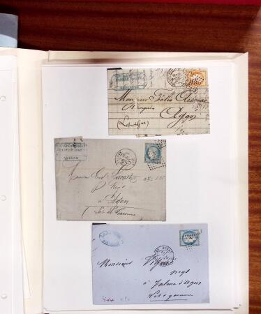1813-1890, Sélection de lettres sur pages dont collection