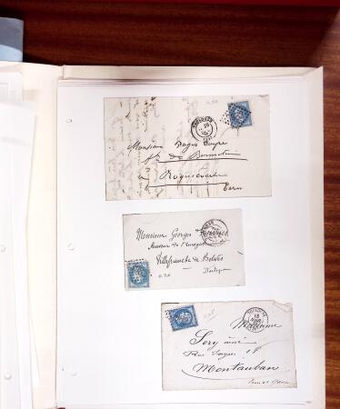 1813-1890, Sélection de lettres sur pages dont collection