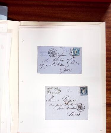 1813-1890, Sélection de lettres sur pages dont collection