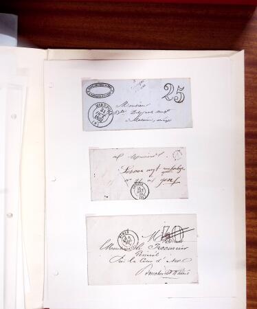 1813-1890, Sélection de lettres sur pages dont collection