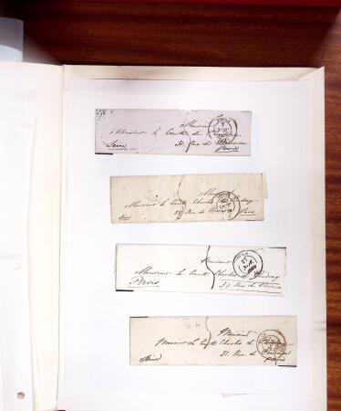 1813-1890, Sélection de lettres sur pages dont collection