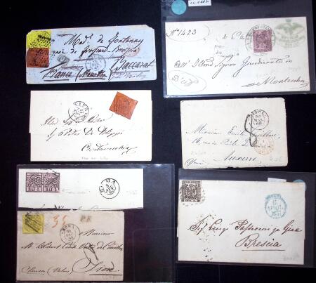 1820-1868, Ca 42 covers from Italian States, mostly