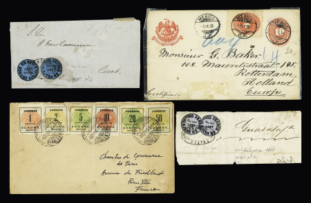 1859-1915, 8 covers/stationery incl. two covers with