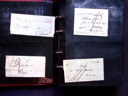 1796-1850, Documents préphilatéliques en deux classeurs
