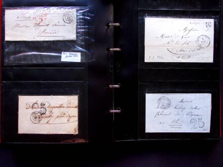 1796-1850, Documents préphilatéliques en deux classeurs