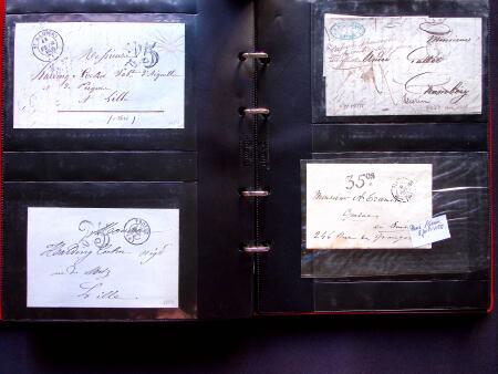 1796-1850, Documents préphilatéliques en deux classeurs