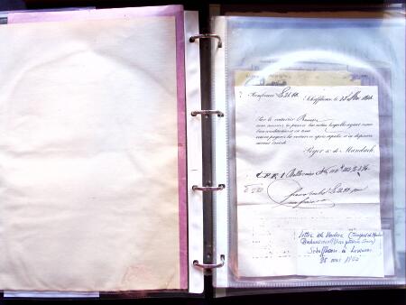 1796-1850, Documents préphilatéliques en deux classeurs