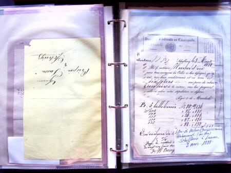 1796-1850, Documents préphilatéliques en deux classeurs