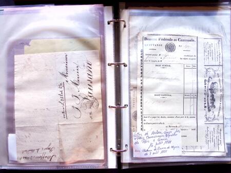 1796-1850, Documents préphilatéliques en deux classeurs