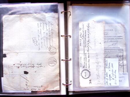 1796-1850, Documents préphilatéliques en deux classeurs