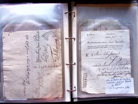 1796-1850, Documents préphilatéliques en deux classeurs