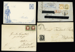 1613-1811, 13 covers/stationery incl. Privat Post Stuttgart,