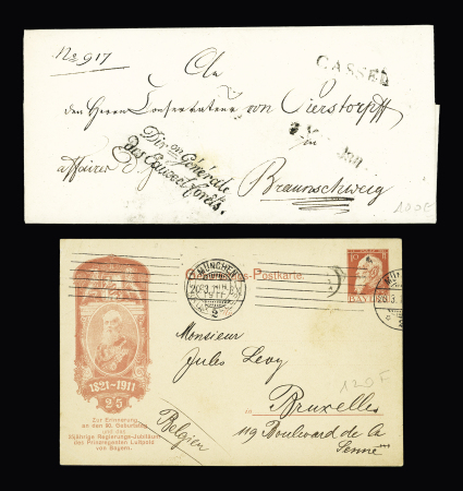 1613-1811, 13 covers/stationery incl. Privat Post Stuttgart,