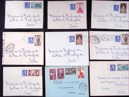 1925-1940, Près de 400 lettres, la plupart avec affranchissements