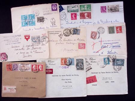 1925-1940, Près de 400 lettres, la plupart avec affranchissements