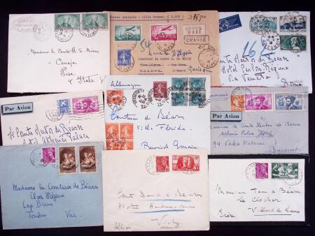 1925-1940, Près de 400 lettres, la plupart avec affranchissements