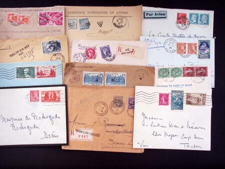 1925-1940, Près de 400 lettres, la plupart avec affranchissements