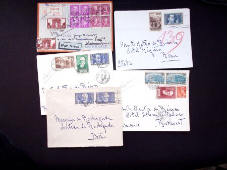 1925-1940, Près de 400 lettres, la plupart avec affranchissements