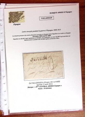 1793-1828, Collection de 8 lettres montées sur pages,