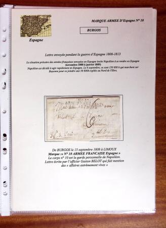1793-1828, Collection de 8 lettres montées sur pages,