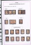 1857-1861, Superbe étude montée sur page sur différents