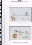 1857-1861, Superbe étude montée sur page sur différents