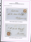 1857-1861, Superbe étude montée sur page sur différents