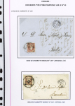 1857-1861, Superbe étude montée sur page sur différents