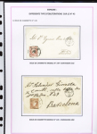 1857-1861, Superbe étude montée sur page sur différents