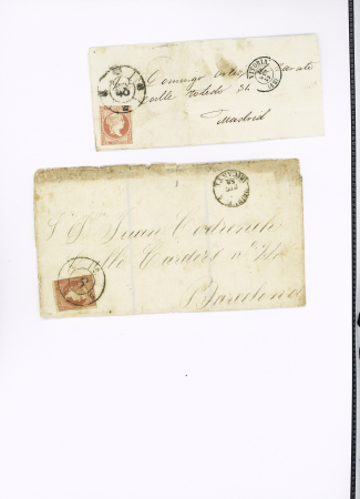 1857-1861, Superbe étude montée sur page sur différents