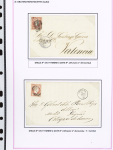 1857-1861, Superbe étude montée sur page sur différents