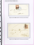 1857-1861, Superbe étude montée sur page sur différents