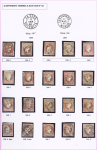 1857-1861, Superbe étude montée sur page sur différents