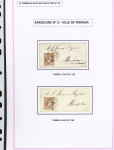 1857-1861, Superbe étude montée sur page sur différents