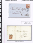 1857-1861, Superbe étude montée sur page sur différents