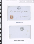 1857-1861, Superbe étude montée sur page sur différents