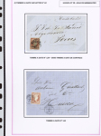 1857-1861, Superbe étude montée sur page sur différents