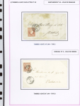 1857-1861, Superbe étude montée sur page sur différents