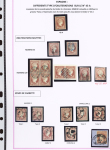 1857-1861, Superbe étude montée sur page sur différents