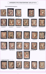 1857-1861, Superbe étude montée sur page sur différents