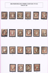 1857-1861, Superbe étude montée sur page sur différents