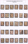 1857-1861, Superbe étude montée sur page sur différents