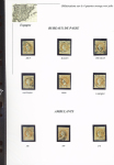 1857-1861, Superbe étude montée sur page sur différents