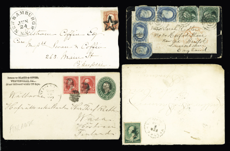 1863-1899, Group of 7 covers incl. fancy cancels,