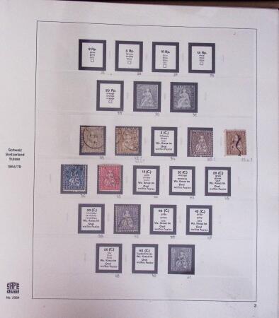 1843-2014, Collection de Suisse en 6 classeurs Safe,