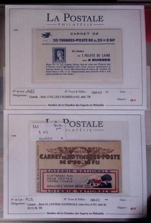 1925-1955, 1 Classeur de France, avec des carnets sur