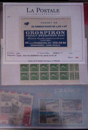 1925-1955, 1 Classeur de France, avec des carnets sur