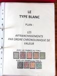 TYPE BLANC Superbe collection d'exposition de lettres